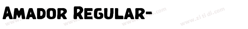 Amador Regular字体转换